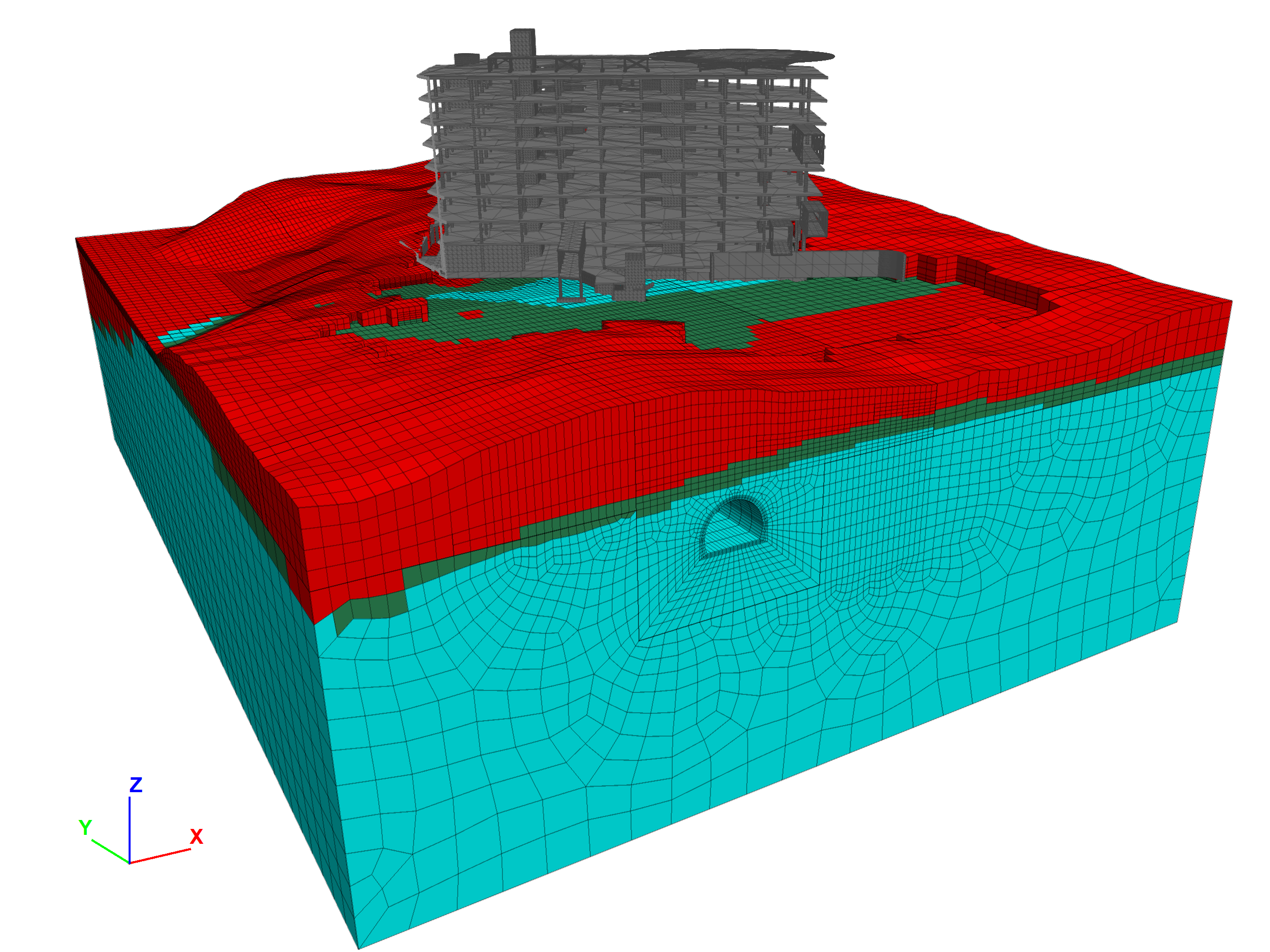 Numerical analysis for the study of interference between the construction of a new hospital pavilion and the Lamba Doria gallery